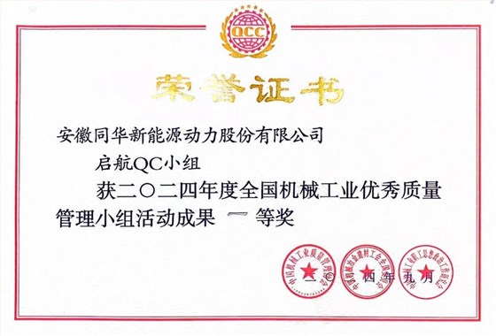 642 皖南電機(jī)質(zhì)量成果榮膺“全國(guó)機(jī)械工業(yè)質(zhì)量管理小組成果獎(jiǎng)2