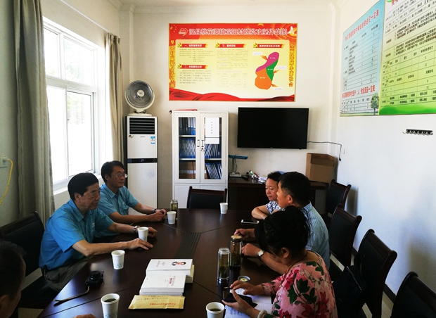 皖南電機董事長陳根喜、總經(jīng)理陳學鋒到觀陽村扶貧