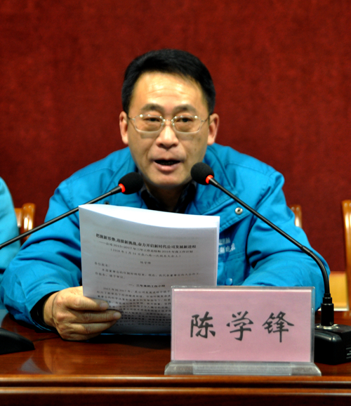 陳學(xué)鋒作董事會工作報告 陳學(xué)鋒作董事會工作報告