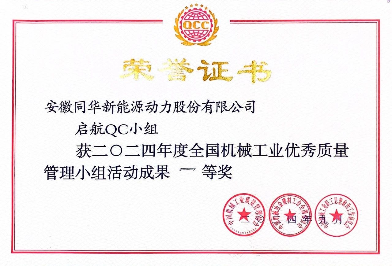 公司兩項(xiàng)質(zhì)量成果榮膺“全國(guó)機(jī)械工業(yè)質(zhì)量管理小組成果獎(jiǎng)” (4) 公司兩項(xiàng)質(zhì)量成果榮膺“全國(guó)機(jī)械工業(yè)質(zhì)量管理小組成果獎(jiǎng)” (4)